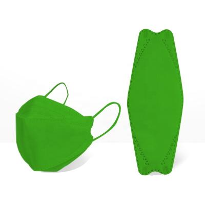 China Wholesale Fashion Breathable Korea Willow Leaf Protective Mask 4 Game Fish Form Dark Green Color KF94 Face Mask for sale