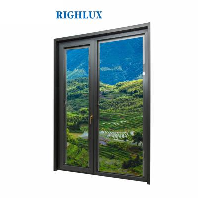 China Swing Double Pane Double Glazed Casement Arch Top Open Out Of Aluminum Windows Aluminum Windows for sale