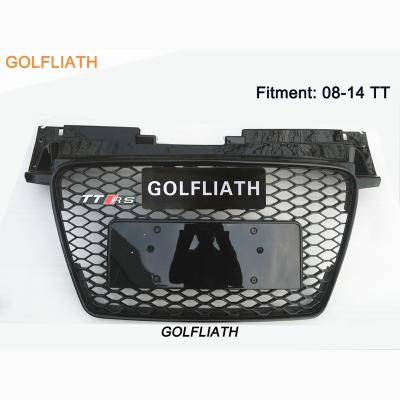 China ABS For TTRS Style Black Frame Black Front Bumper Mesh Grill Grill For Audi TT MK2 2008-2014 for sale