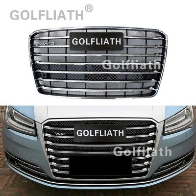 China ABS W12 Style Front Mesh Honeycomb Grille Grill for Audi A8 2015-2018 for sale