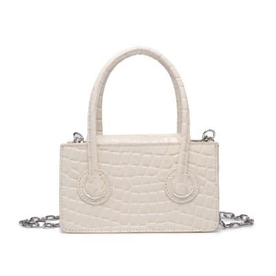 China Wholesale Fashion New Design Small Crocodile Pattern Purse Cross - Body Bag Handbags For Lady for sale