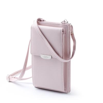 China Lady's Cross Body Bag Women Purse Long Size Wallet Good Quality Fashion Fashion Small For Cell Phone Purse for sale