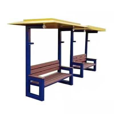 China High Quality Durable Customized Bench USB patio wifi long outdoor bench garden solar charging station for sale