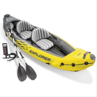 China Factory wholesale relaxation INTEX68307 morden foldable boats 2 person style inshore fishing boat k2 inflatable kayak for sale