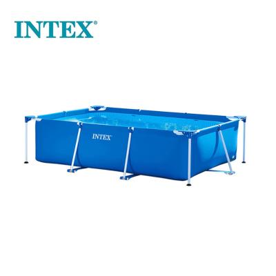 China INTEX 28271 Durable Metal Frame Adult Portable Inflatable Tub Pools Large Inflatable Rectangular Swimming Pool for sale