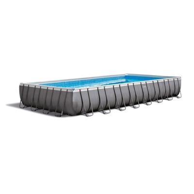 China INTEX 26356 PVC Inflatable Swimming Pool Portable Bathroom Large Above Ground Outdoor Metal Pool Frame for sale