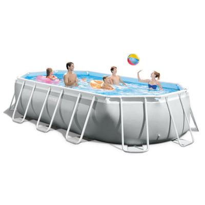 China INTEX 26798 Inground Stable Oversized Portable Swimming Pools Plastic Foldable Oval Inflatable Swimming Pool For Adults for sale