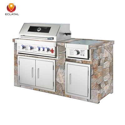 China Easily Assembled Stainless Steel Outdoor Vegetable Garden BBQ Grill Villa Part Built In BBQ Gas Grills for sale