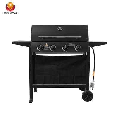 China Easily Assembled Large Hot Sales Picnic Outdoor Garden Gas Grill Barbecue BBQ Grill With Wheels for sale