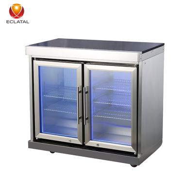 China Thermal Custom Stainless Steel BBQ Resistance Heat Resistance Size Outdoor Buffet Storage Fridge for sale