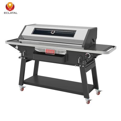 China Modern Adjustable Size Lamb Hog Spit Roast Charcoal Barbecue Gas Grills Stainless Steel Rotisserie for sale