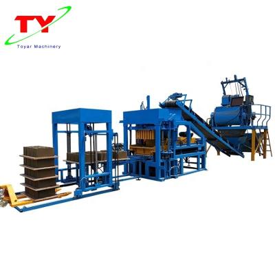 China Building Material Shops QT4-15 Automatic Concrete Block Maker Brick Block Wall Building Making Machine for sale