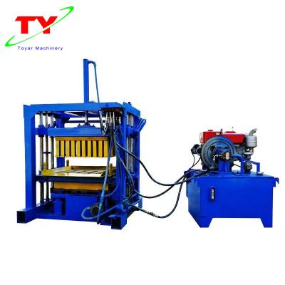 China Building Material Shops QT4-30 Diesel Engine Block Machine Hydraulic Hollow Cement Brick Making Machine for sale