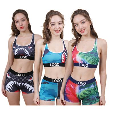 China Antibacterial ETHIKAES LIFE Sports Bra Boxer Brief Underwear Vendor ETHIKAES LIFE Boxer Sets For Women Girls for sale