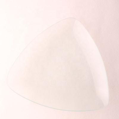 China Sustainable Heat Resistant Microvaveable Triangle Glass Dinner Pie Fruit Cake Dessert Plates Tempered Glass Dish Plates for sale