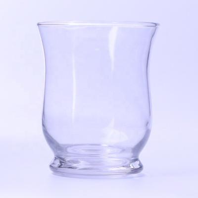 China Blown Clear Glass Hurricane Latern Candle Holders Glass Hurricane Candle Holders for sale