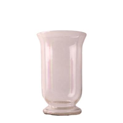 China Hand made Clear Glass Lantern Vases Glass Hurricane Vases for sale