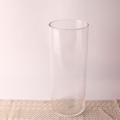 China Hand made Hand Blown Glass Cylinder Vases Clear Cylinder Glass for sale