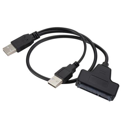 China LAPTOP 480Mbps Usb To Sata 7+15Pin SATA USB 2.0 To 2.5 Inch HDD Hard Drive Cable Adapter For Computer USB 2.0 Power Supply SATA SSD&HDD Adapter for sale