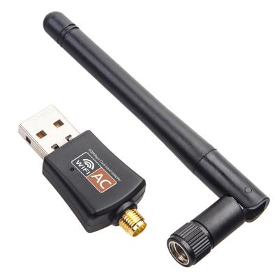 China LAPTOP RTL8811 2.4G+5G Network Card USB2.0 WI-FI Adapter 600Mbps Wireless Antenna Card Mini WIFI Ethernet Driver For PC Laptop for sale