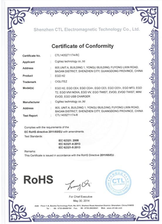 RoHS - Shenzhen Xinshilai Technology Co., Ltd.