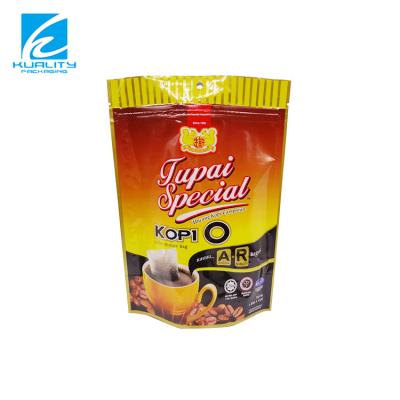 China Eco-friendly Custom Plastic Aluminum Foil Packaging Bags Laminated Coffee Zip Sealing Bag 250g for sale