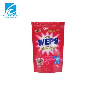 China Plastic Moisture Proof Printed Heat Seal Holder Ziplock Up Pouch Bag For Laundry Detergent Powder for sale