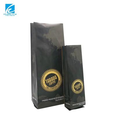 China Moisture Proof Custom Laminated Reusable Stand Up Bag Side Gusste Food Packaging Aluminum Foil Plastic Coffee Bag With Valve for sale