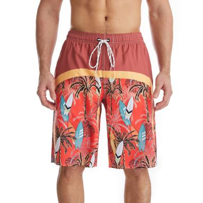 China QUICK DRY Custom High Waist Boardshorts Breathable Stretch Printed Men Beach Shorts Swim Trunks for sale