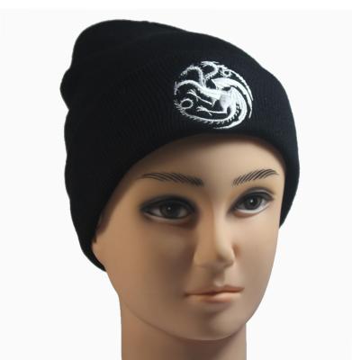 China breathable & Dragon Embroidery Spring Outing Traveling Waterproof High Quality Kids Knitted Beanie Hats for sale