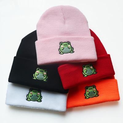 China breathable & New Design Waterproof Cheap Cut Embroidery Warmful Winter Knitted Beanie Hats For Women for sale