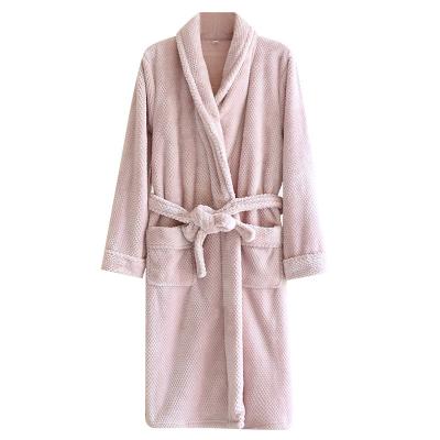 China Wholesale QUICK DRY hotel business fluffy lightweight plain dyed winter thick warm women's bathrobe for sale