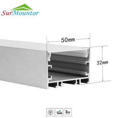 China C5032 linear light suspension surface led aluminum led profile led radiator for 39mm led strip strip for sale