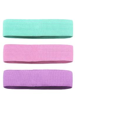 China Home Exercise Customized Color Polyester Fiber Eco Stretch Bands Yoga Sports Go Exercise Fit Band for sale