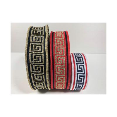 China Underwear Elastic Rubber Wide Ribbon Embroidered Print Customized Wide Elastic Band Wholesale Custom for sale