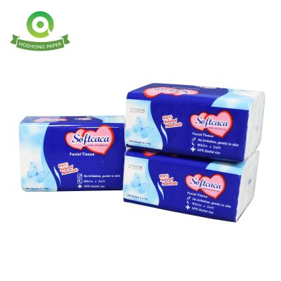 China Hot Sale Box Tissue Hot Sale Wood Pulp Virgin Facial Tissue Tissue Paper 2ply 18cm*18cm for sale