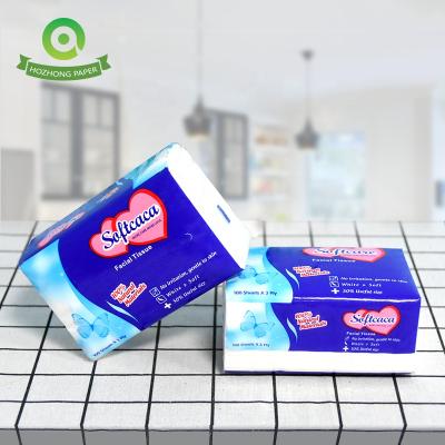 China Box Tissue 2ply 18cm*18cm High Quality Soft Cheap Facial Tissue Wood Pulp Virgin Facial Tissue Paper for sale