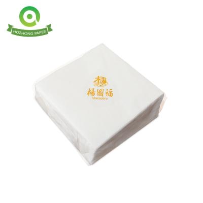 China Good white paper blank wood pulp napkin napkin dinner napkins 27cm*27cm 1/4fold 2ply for decoupage for sale