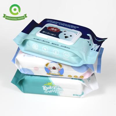 China Custom logo cheap price eco-friendly and ultra soft nonwoven sensitive baby wet wipes supplier in china for sale