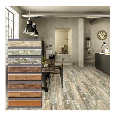 China Rustic Wall Tiles and Tiles Ceiling Decking Bathroom Sports Yard Waterproof Wooden Flooring Tiles for sale