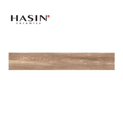 China Country Hasin Straight Sales Ceramic Matt Wooden Tile Flooring 150x900mm 10.5mm Thickness Hot Natural Side for sale