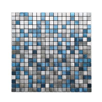 China MEDITERRANEAN SEA Wholesale Hotel Mosaic 305x305mm Self Adhesive PVC Mosaic For Kitchen Wall Aluminum Mosaic for sale