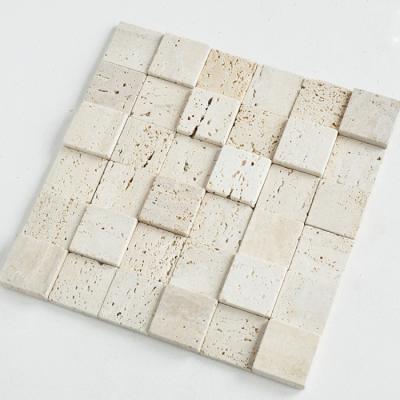 China Modern Natural Stone Rattan Mosaic Tile Rattan Wall Decorative Faux Stone Wall Tile Outdoor Mosaic Stone Wall Tiles for sale