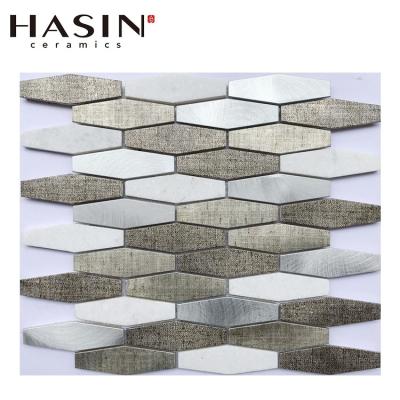 China Parquet 300x355mm China Supplier Stone Mosaic Slabs Metal Mosaic for sale