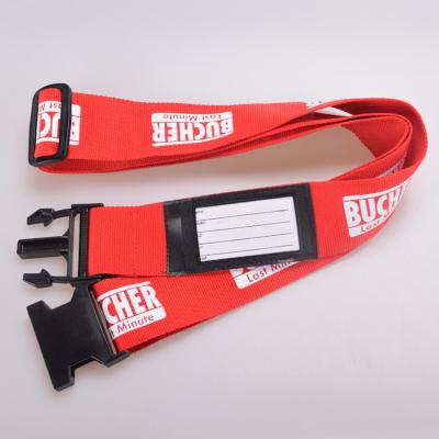 China High Quality Adjustable Luggage Strap,Suitcase Polyester Luggage Belt With Name Tags for sale