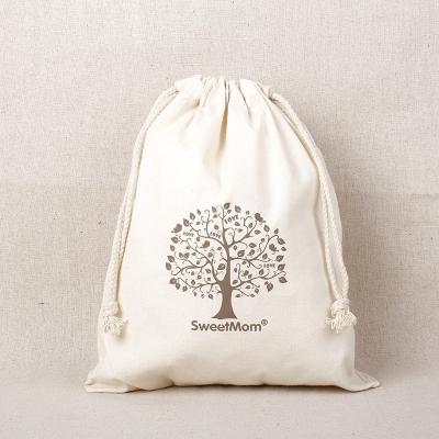 China 2016 nice fashion white high quality cotton drawstring bag with logo for sale