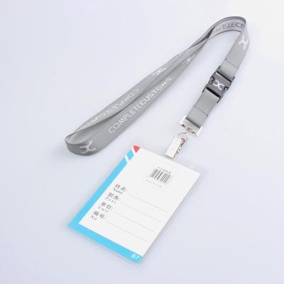 China New style custom neck lanyard with your logo neck lanyards plastic name badge holders for sale