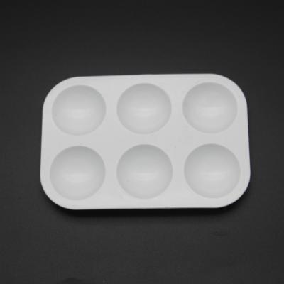 China Six plastic grid palette plastic paint palettes for sale