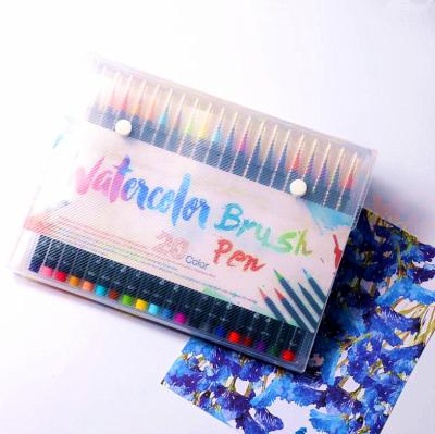 China 20 Colors Refillable Watercolor Brush Pen Brush Marker with 1 Water Brush for sale