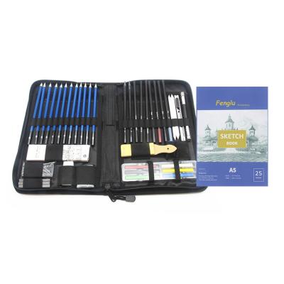 China Drawing Writing 48 Pieces Drawing Sketching Pencil Art Set Painting Set for sale